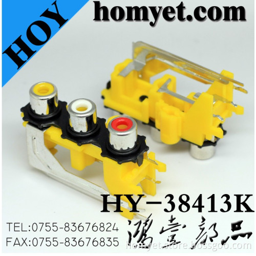 Three Holes Radio Radio Corporation of American with Silvering in Yellow (HY-38413K)